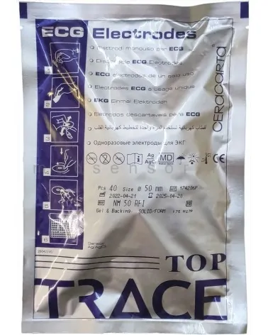 Ceracarta Αυτοκόλλητα Ηλεκτρόδια 50mm Top Trace, 40 τεμάχια