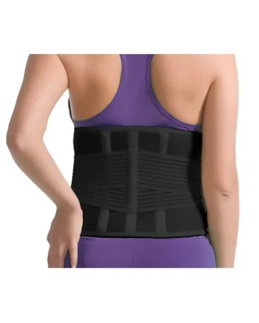 Alfacare Ζώνη Οσφύος Neoprene με Μπανέλες, Μάυρη