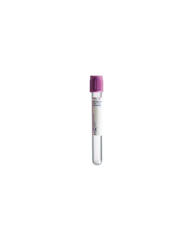 BD Σωληνάρια Αιμοληψίας Vacutainer Plus 10.8mg EDTA K2 Tubes 13x100mm 6ml μωβ πώμα 100 τεμάχια 367864