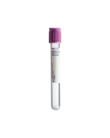 BD Σωληνάρια Αιμοληψίας Vacutainer Plus 10.8mg EDTA K2 Tubes 13x100mm 6ml μωβ πώμα 100 τεμάχια 367864
