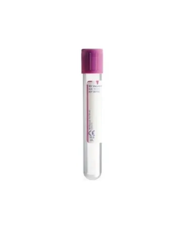 BD Σωληνάρια Αιμοληψίας Vacutainer Plus 18.0mg EDTA K2 Tubes 16x100mm 10ml μωβ πώμα 100 τεμάχια 367525