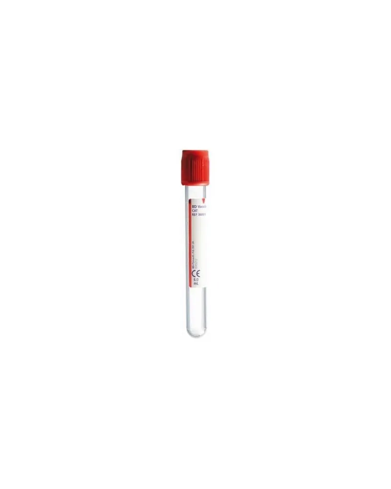 BD Σωληνάρια Αιμοληψίας Vacutainer Plus Plain Tubes 13x100mm 6ml κόκκινο πώμα 100 τεμάχια 368815