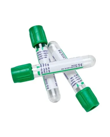 BD Σωληνάρια Αιμοληψίας Vacutainer Plus Lithium Heparin 13×75mm 4ml Πράσινο πώμα 100 τεμάχια 368884