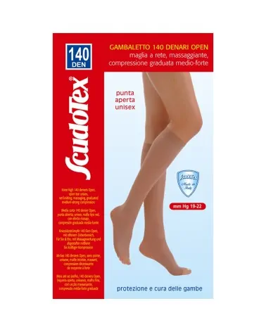 Scudotex Κάλτσες Κάτω Γόνατος Unisex 140 Den Ανοιχτά Δάκτυλα 598