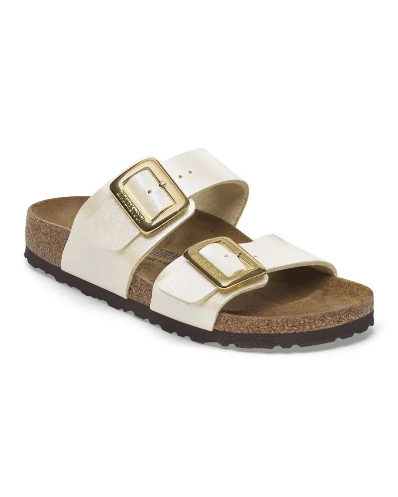 Birkenstock Παντόφλα Sydney Luxe Buckle (Narrow), Graceful Pearl White