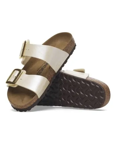 Birkenstock Παντόφλα Sydney Luxe Buckle (Narrow), Graceful Pearl White