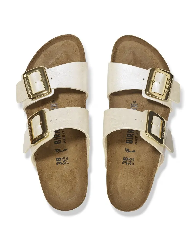 Birkenstock Παντόφλα Sydney Luxe Buckle (Narrow), Graceful Pearl White