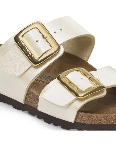 Birkenstock Παντόφλα Sydney Luxe Buckle (Narrow), Graceful Pearl White