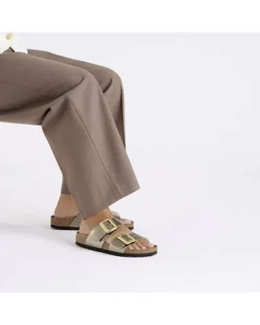 Birkenstock Παντόφλα Sydney Luxe Buckle (Narrow), Graceful Taupe