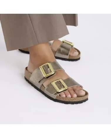 Birkenstock Παντόφλα Sydney Luxe Buckle (Narrow), Graceful Taupe