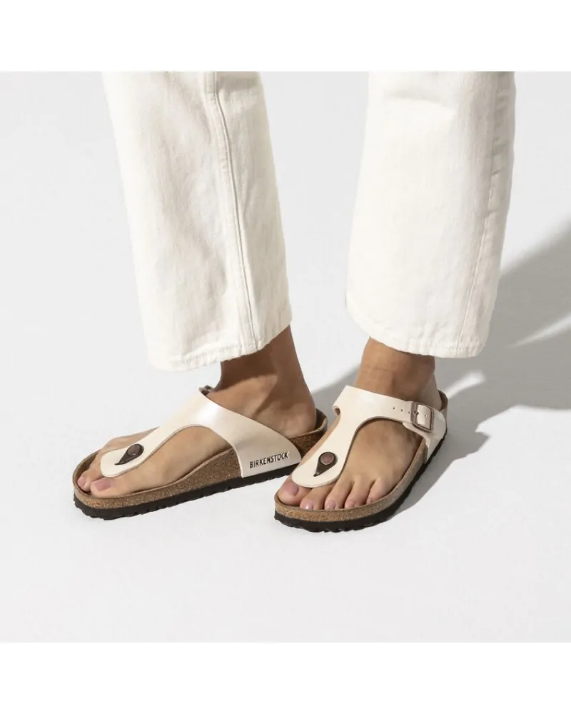 Birkenstock Παντόφλα Gizeh (Regular), Pearl White