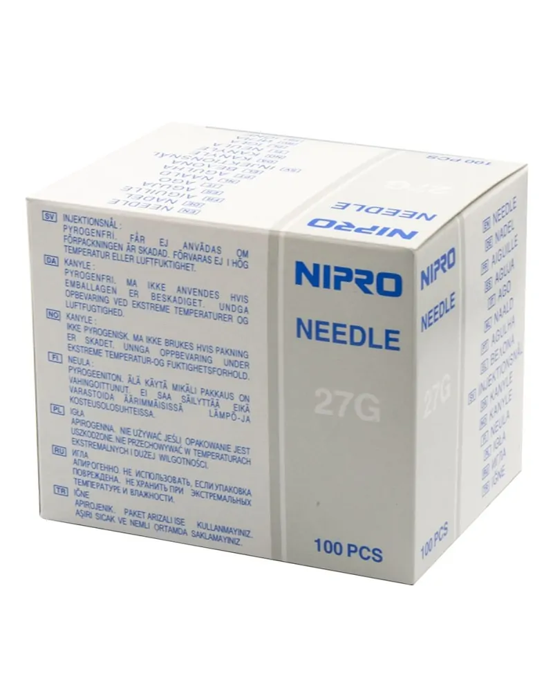 Nipro Υποδερμικές Βελόνες 27G x 1 1/2", 100 τεμάχια