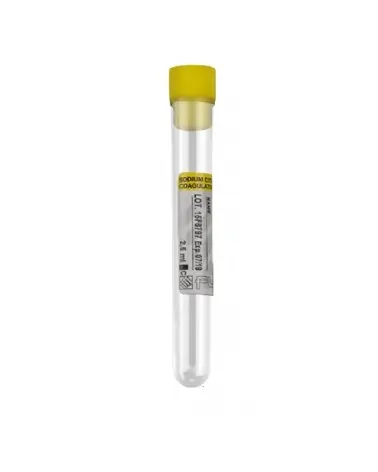 Σωληνάρια Πλαστικά 0,25ml Sodium Citrate 86 x 12mm, Κίτρινα, 50 τεμάχια