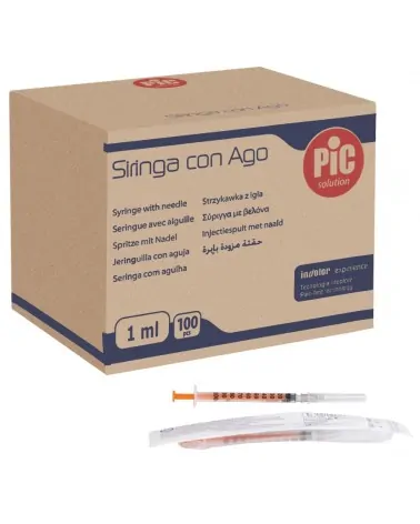 Pic Σύριγγες 1ml Ινσουλίνης 27G, τεμάχιο