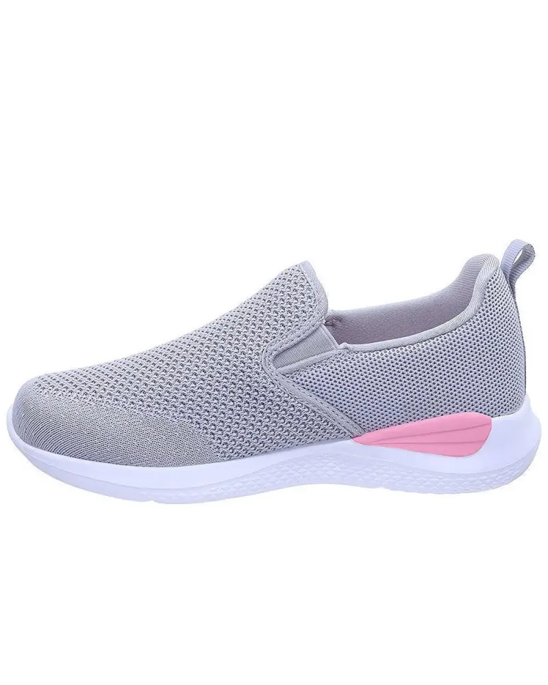 Lumberjack Γυναικεία Παπούτσια Walky Slipon Knitwear, Γκρι