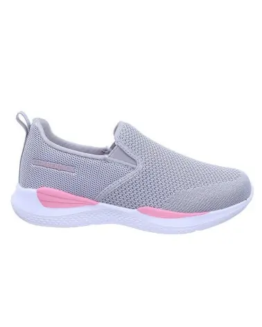 Lumberjack Γυναικεία Παπούτσια Walky Slipon Knitwear, Γκρι