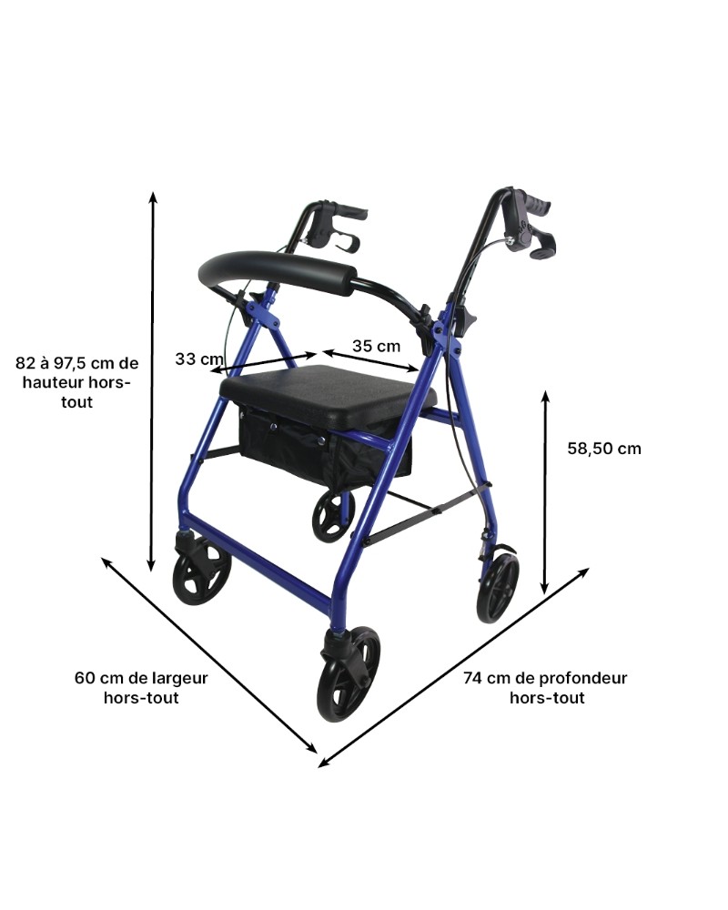Rollator Αλουμινίου με 4 Ρόδες