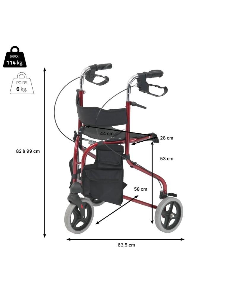 Rollator με 3 Ρόδες Delta Evolution