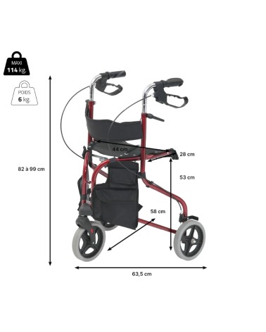 Rollator με 3 Ρόδες Delta Evolution