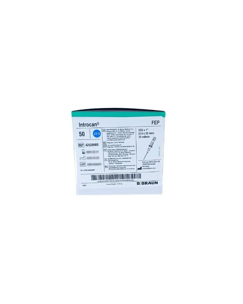 Braun Φλεβοκαθετήρας Introcan 22G x 1", 0.9Χ25mm, τεμάχιο