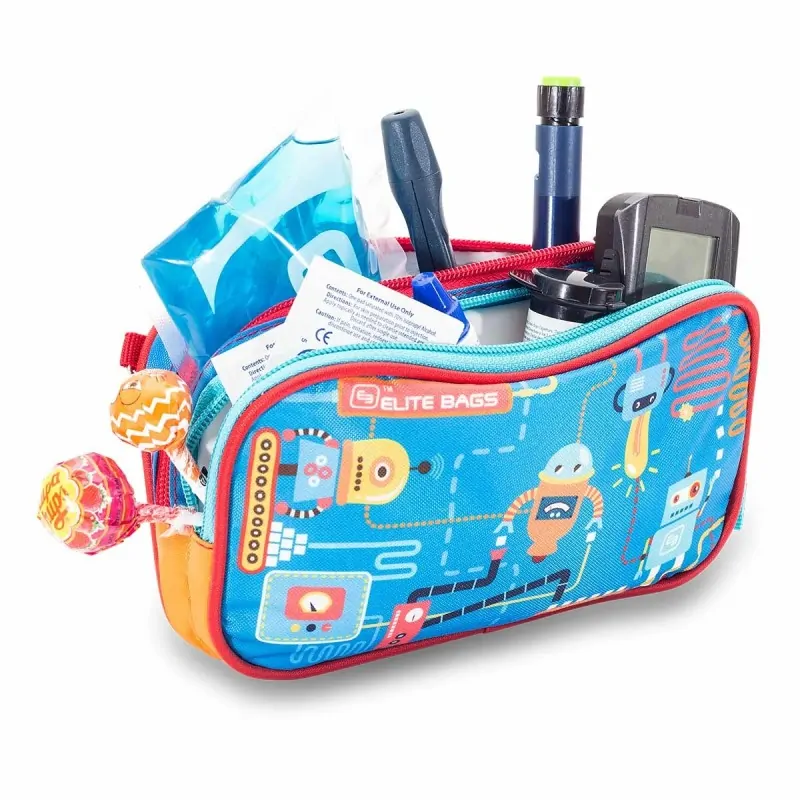 Elite Bags Τσαντάκι Ισοθερμικό Ινσουλίνης - Διαβητολογικό Kit Dia's Kids, με σχέδιο Ρομπότ