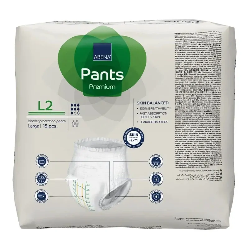 Abena Βρακάκια Ακράτειας Pants Premium, Large 2, 15 τεμάχια