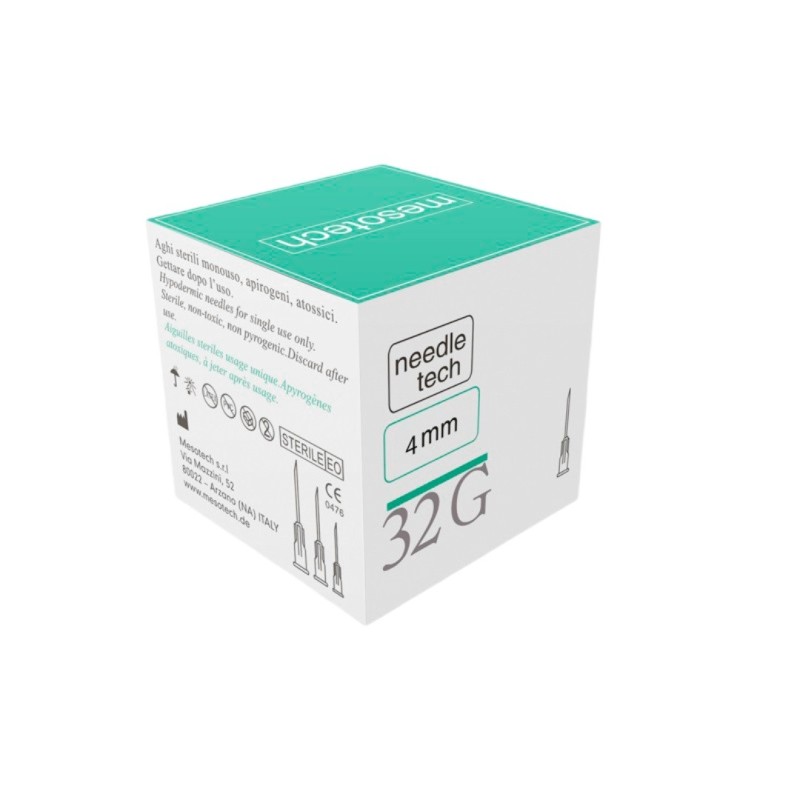 Mesotech Βελόνες Μεσοθεραπείας 32G X 4mm, τεμάχιο