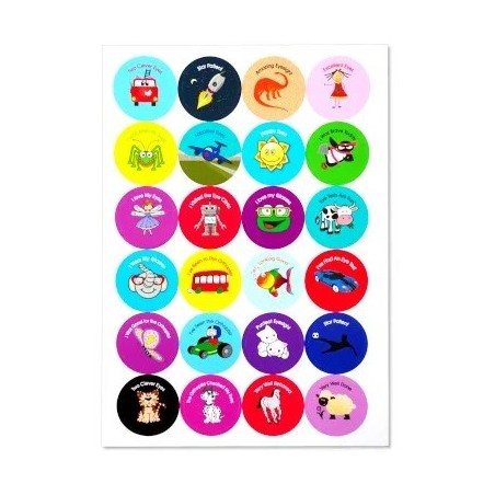 Kay Fun Patch Διάφορα Αυτοκόλλητα Επιβράβευσης, σετ 24 τεμαχίων