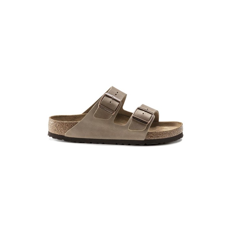 Birkenstock Παντόφλα Arizona Soft Footbed Oiled Leather (Regular), Tobacco Brown