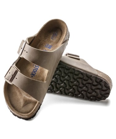 Birkenstock Παντόφλα Arizona Soft Footbed Oiled Leather (Regular), Tobacco Brown