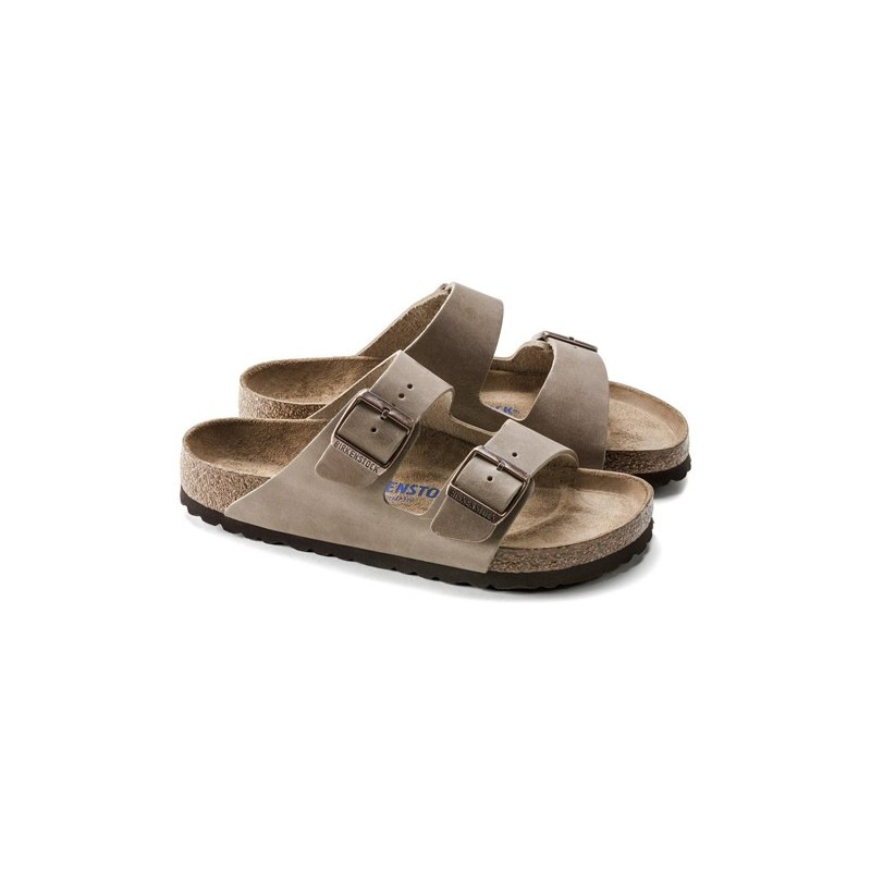 Birkenstock Παντόφλα Arizona Soft Footbed Oiled Leather (Regular), Tobacco Brown