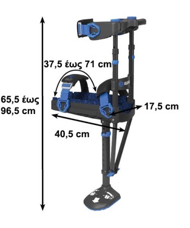 Βακτηρία Μηρού χωρίς Χρήση Χεριών, I-Walk Hands-Free Crutch