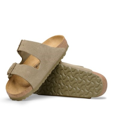 Birkenstock Παντόφλα Leather Arizona BS (Regular), Faded Khaki