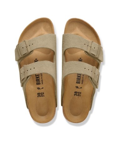 Birkenstock Παντόφλα Leather Arizona BS (Regular), Faded Khaki