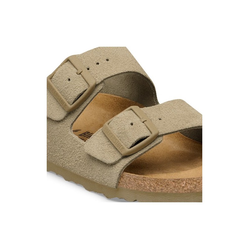 Birkenstock Παντόφλα Leather Arizona BS (Regular), Faded Khaki