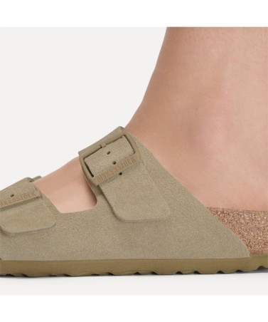 Birkenstock Παντόφλα Leather Arizona BS (Regular), Faded Khaki