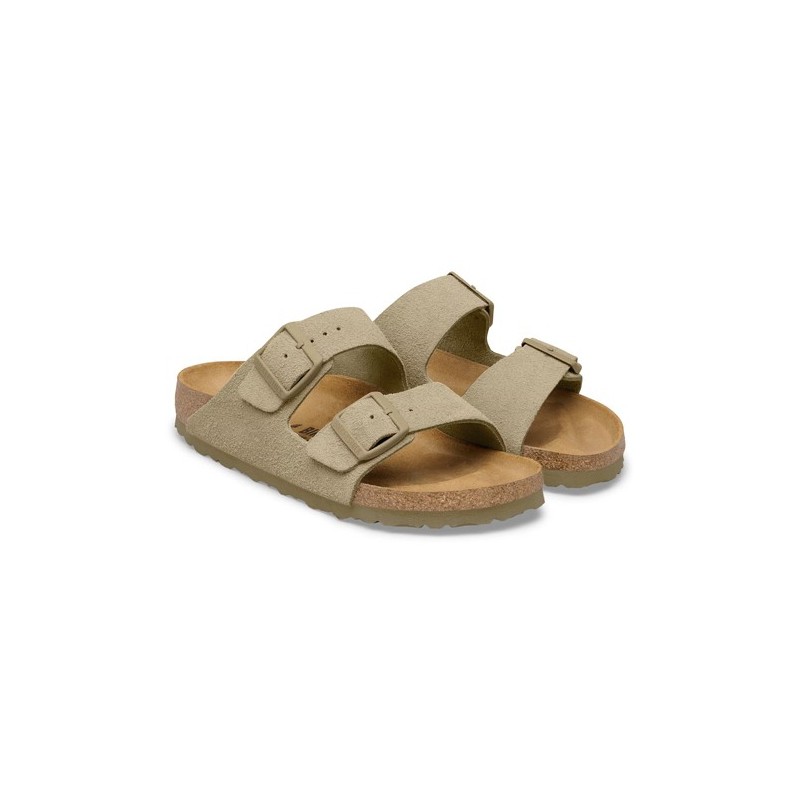 Birkenstock Παντόφλα Leather Arizona BS (Regular), Faded Khaki