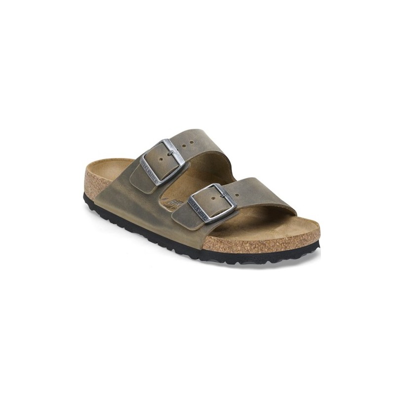 Birkenstock Παντόφλα Leather Arizona BS (Regular), Faded Khaki