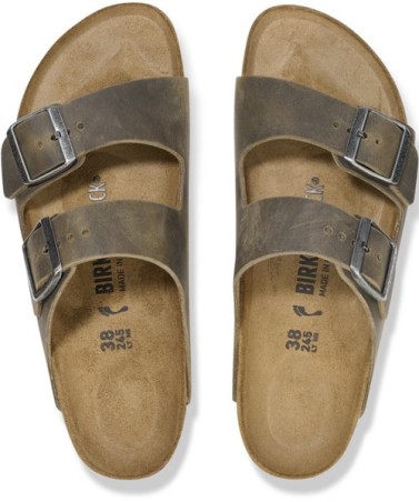 Birkenstock Παντόφλα Leather Arizona BS (Regular), Faded Khaki