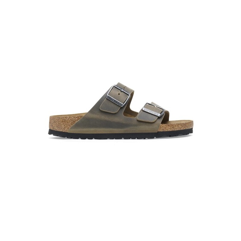 Birkenstock Παντόφλα Leather Arizona BS (Regular), Faded Khaki
