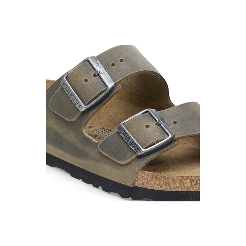 Birkenstock Παντόφλα Leather Arizona BS (Regular), Faded Khaki