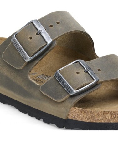 Birkenstock Παντόφλα Leather Arizona BS (Regular), Faded Khaki