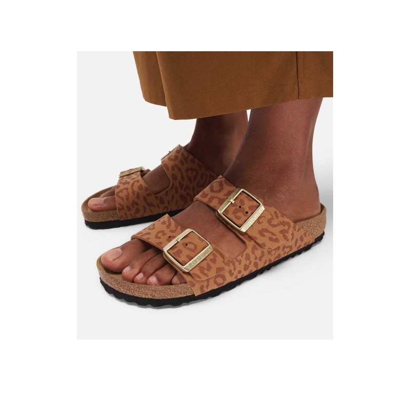 Birkenstock Παντόφλα Arizona BS (Narrow), Leo Pecan