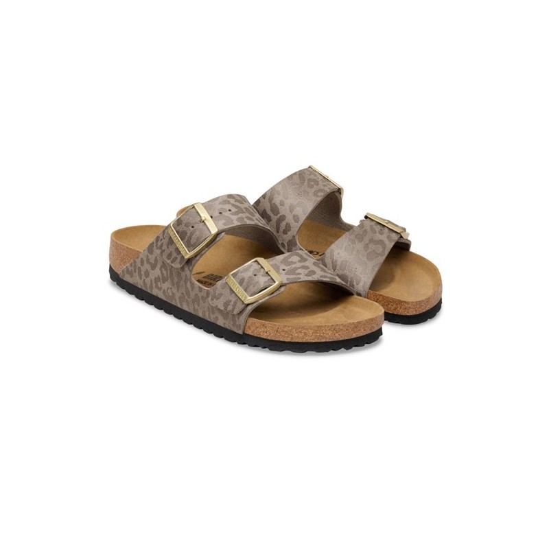 Birkenstock Παντόφλα Arizona BS (Narrow), Leo Gray Taupe
