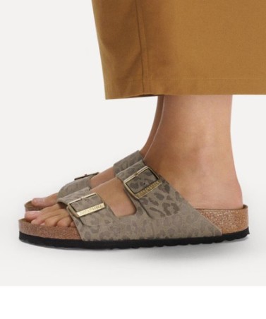 Birkenstock Παντόφλα Arizona BS (Narrow), Leo Gray Taupe