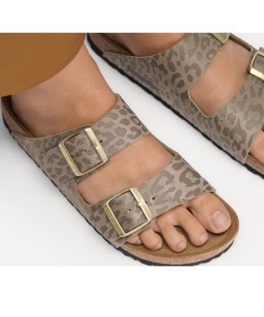 Birkenstock Παντόφλα Arizona BS (Narrow), Leo Gray Taupe