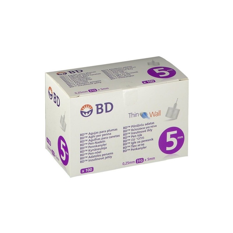 BD Βελόνες για Πένες 5mm 31G, 1 τεμάχιο