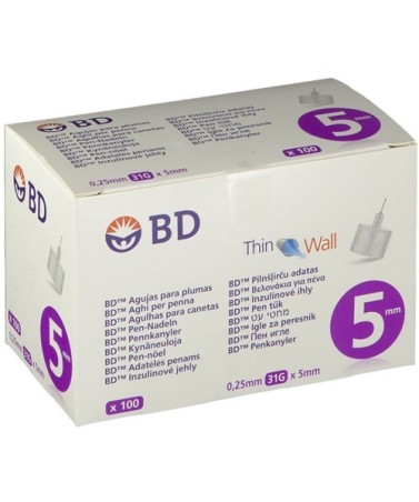 BD Βελόνες για Πένες 5mm 31G, 1 τεμάχιο