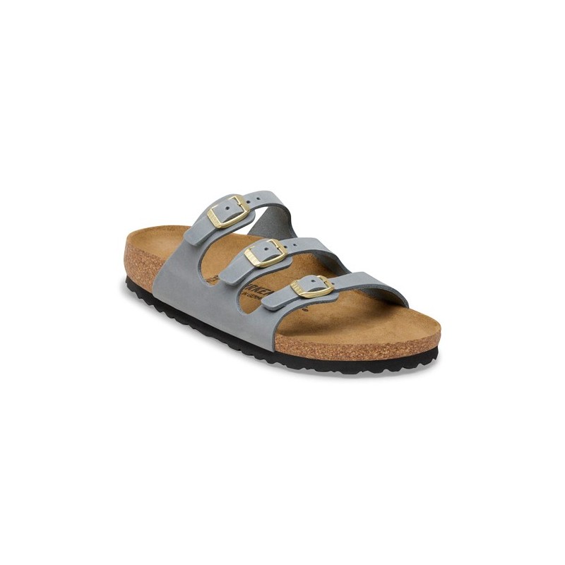 Birkenstock Παντόφλα Leather Florida (Narrow), Basalt Grey