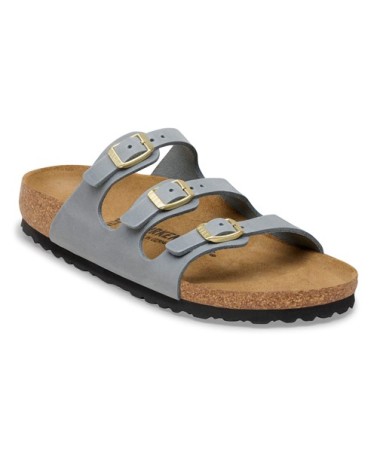 Birkenstock Παντόφλα Leather Florida (Narrow), Basalt Grey